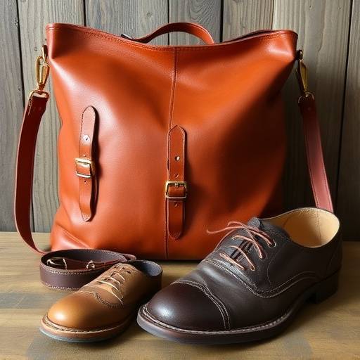 Articoli di abbigliamento in pelle artigianale, come borse, cinture e scarpe