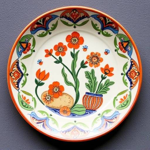Ceramiche artistiche di Caltagirone, Sicilia - piatto decorativo