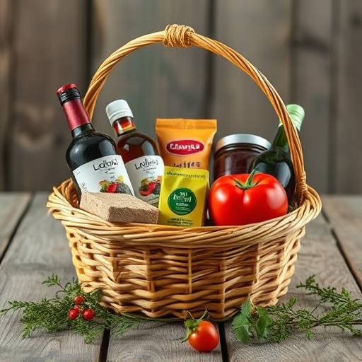 Cesto di prodotti tipici calabresi, confezione regalo, Calabria