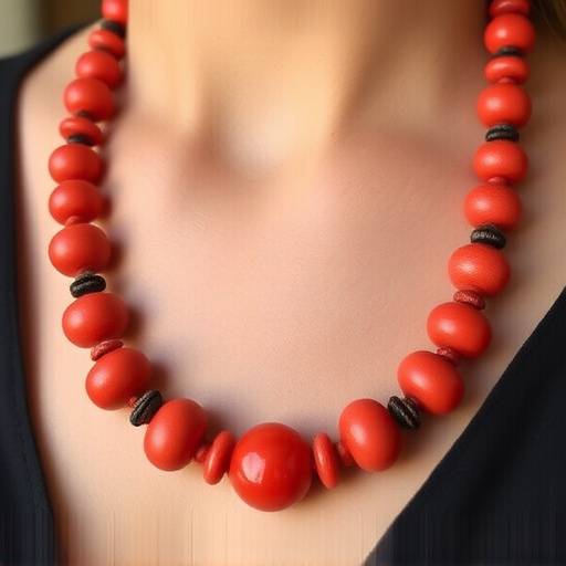 Collana in corallo rosso, lavorazione artigianale, Sardegna